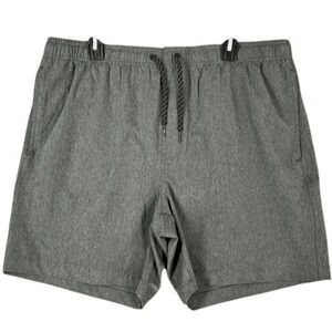 Ocean Coast Shorts Mens Large Gray Lined Drawstring Hybrid‎ Casual Bottoms